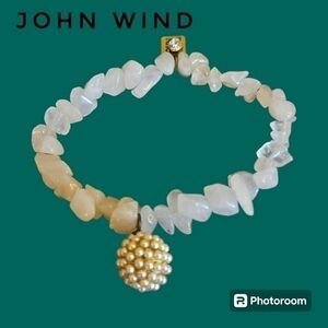 JOHN WIND Moonstone Chip Beaded Stretch Bracelet